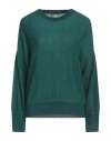 Momoní Woman Sweater Emerald Green Size L Merino Wool, Polyamide, Mohair Wool