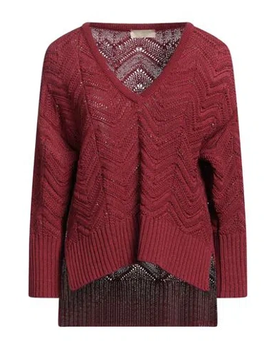 Momoní Woman Sweater Garnet Size M Cotton
