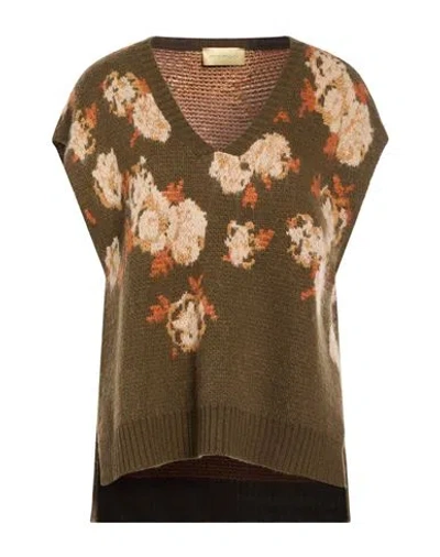 Momoní Woman Sweater Green Size M Polyamide, Synthetic Fibers, Wool, Mohair Wool, Cashmere In Brown