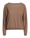 Momoní Woman Sweater Khaki Size S Cotton, Linen, Polyamide In Beige