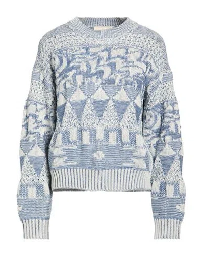 Momoní Woman Sweater Light Blue Size S Cotton