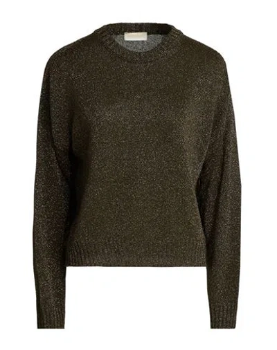 Momoní Woman Sweater Military Green Size Xs Viscose, Metallic Fiber