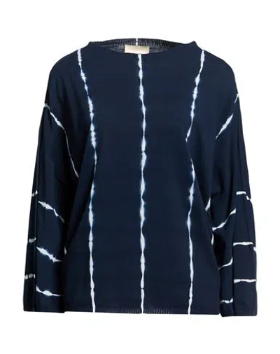 Momoní Woman Sweater Navy Size Xs Cotton In Blue