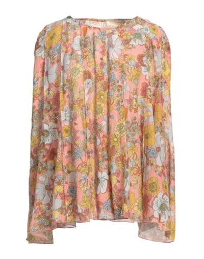 Momoní Woman Top Antique Rose Size 4 Cotton, Silk In Pink