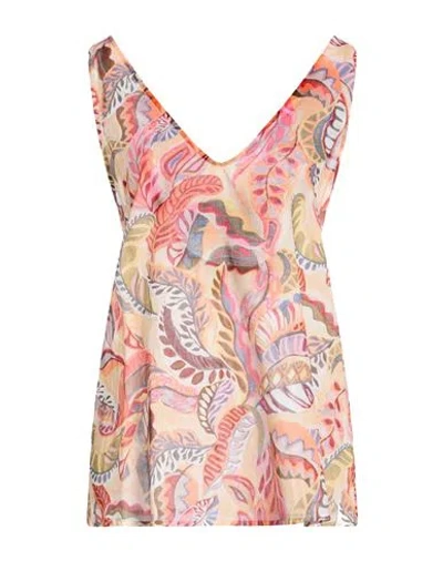 Momoní Woman Top Apricot Size 8 Cotton In Multi