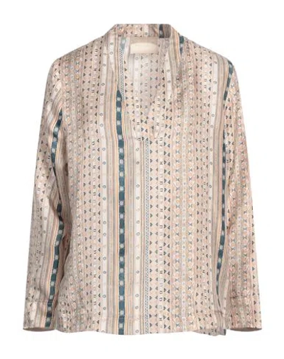 Momoní Woman Top Beige Size 8 Silk