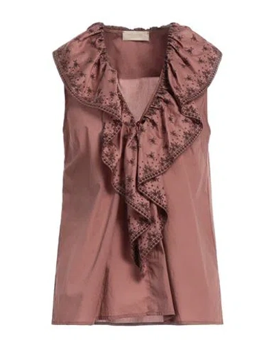 Momoní Woman Top Brown Size 4 Cotton