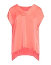 Momoní Woman Top Coral Size 4 Silk In Red