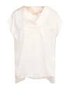 Momoní Woman Top Cream Size 4 Silk In White