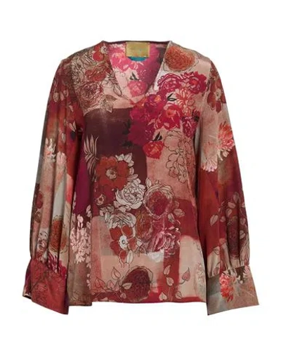 Momoní Woman Top Garnet Size 10 Silk In Multi