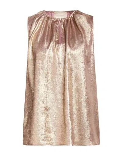 Momoní Woman Top Gold Size 8 Polyester In Multi