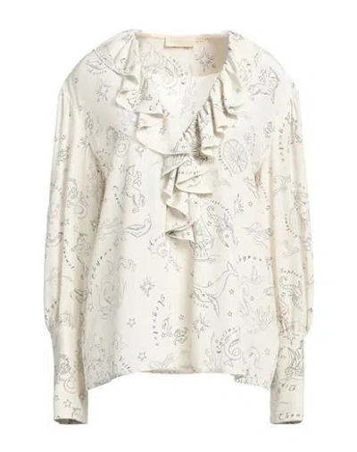Momoní Woman Top Ivory Size 6 Silk In White
