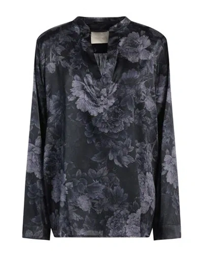 Momoní Woman Top Midnight Blue Size 12 Silk, Elastane
