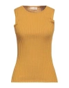 Momoní Woman Top Mustard Size M Cotton In Yellow