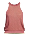 Momoní Woman Top Antique Rose Size L Cotton, Linen, Polyamide In Pink
