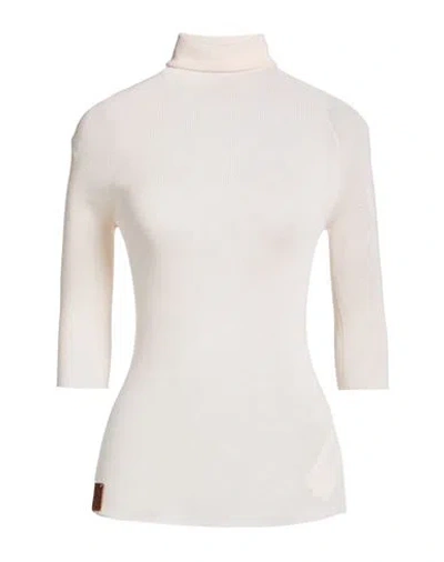 Momoní Woman Turtleneck Cream Size L Merino Wool In Red