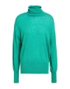 Momoní Woman Turtleneck Emerald Green Size L Polyamide, Alpaca Wool, Wool, Viscose
