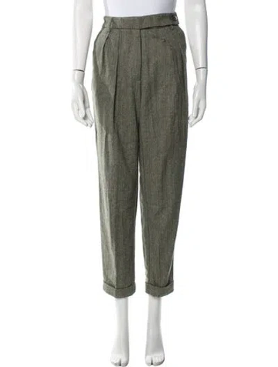 Pre-owned Momoní Wool Straight Leg Pants In Gray
