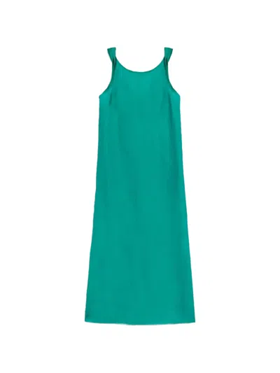 Momoní Ximena Torchon-strap Maxi Dress In Green