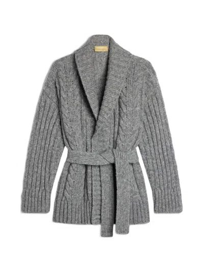 Momoní Zila Cable-knit Cardigan In Gray