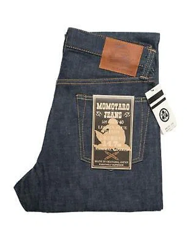 Pre-owned Momotaro 14.7oz Selvedge Denim Jeans "legacy Blue" Natural Tapered 0605-40 33