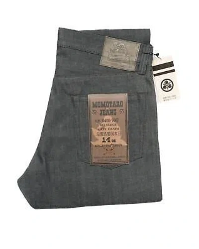 Pre-owned Momotaro $315 14oz Gray Selvedge Denim Jeans High Tapered 0405-70g 32