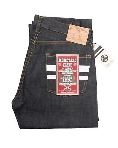 Pre-owned Momotaro $315 15.7oz Indigo Selvedge Denim 'gtb' Jeans Wide Straight 0906-sp 38 In Blue
