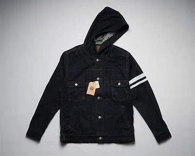 Pre-owned Momotaro $400 Indigo 12.5oz Selvedge Denim Hoodie Jacket 38 S Mjk0060m23 In Blue