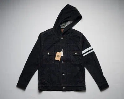 Pre-owned Momotaro $400 Indigo 12.5oz Selvedge Denim Hoodie Jacket 40 M Mjk0060m23 In Blue