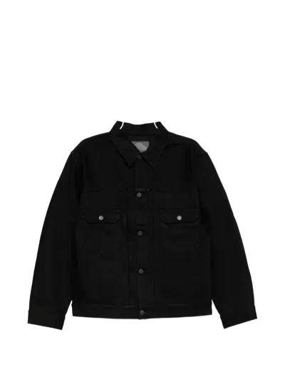 Momotaro Chest Pockets Denim Jacket In Black