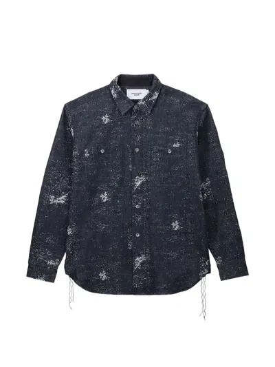 Momotaro Jaguard Long-sleeve Shirt In Gray