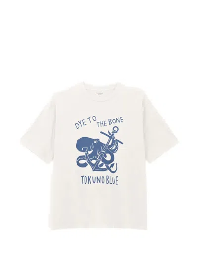 Momotaro Octopus-print Cotton T-shirt In White