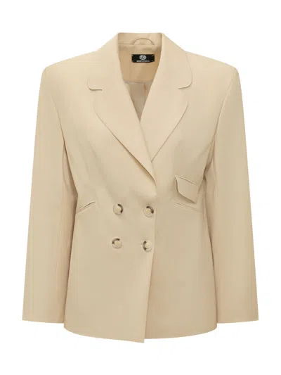 Moms Pants Mom's Pants Elegant Double-layer Blazer In Gold