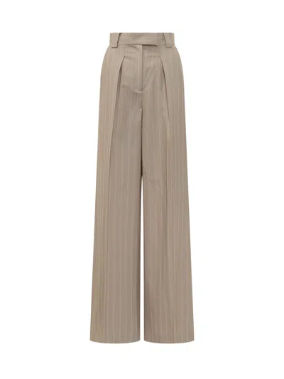 Moms Pants Mom's Pants Wide Leg Striped Trousers In Burgundy