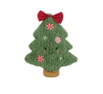 Mon Ami Kid's Holiday Tree Roly Poly Pillow In Green