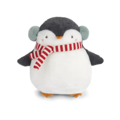 Mon Ami Kid's Petey Penguin Roly Poly Plushie In White In Multi