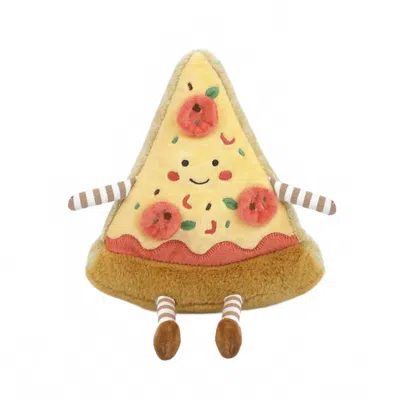 Mon Ami Pizza Plush Toy In Tan In Multi