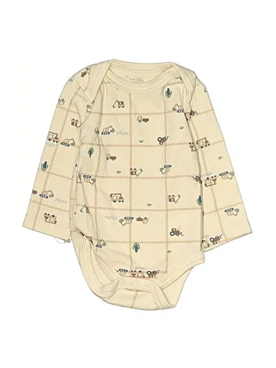 Pre-owned Mon Cheri Baby Babies' Long Sleeve Onesie In Gold
