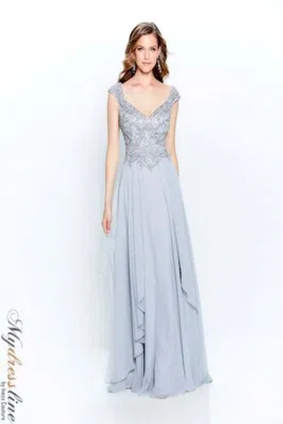 Pre-owned Mon Cheri Montage 120914 Evening Dress Lowest Price Guarantee Authentic In Silver