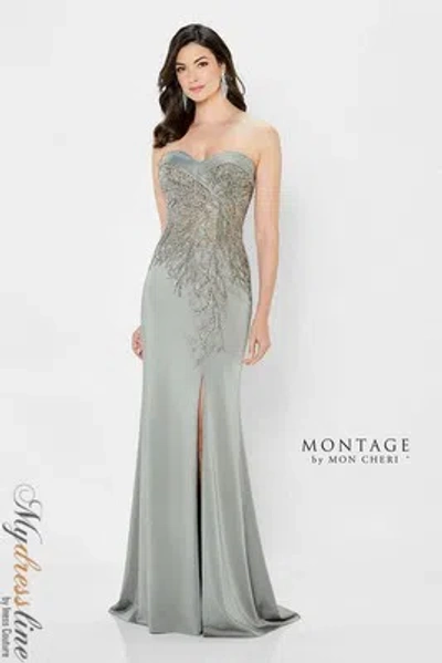 Pre-owned Mon Cheri Montage 122909 Evening Dress Lowest Price Guarantee Authentic In Emerald
