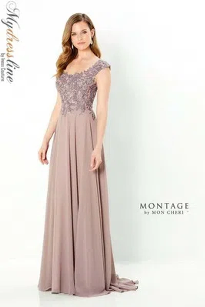 Pre-owned Mon Cheri Montage 220940 Evening Dress Lowest Price Guarantee Authentic In Charcoal