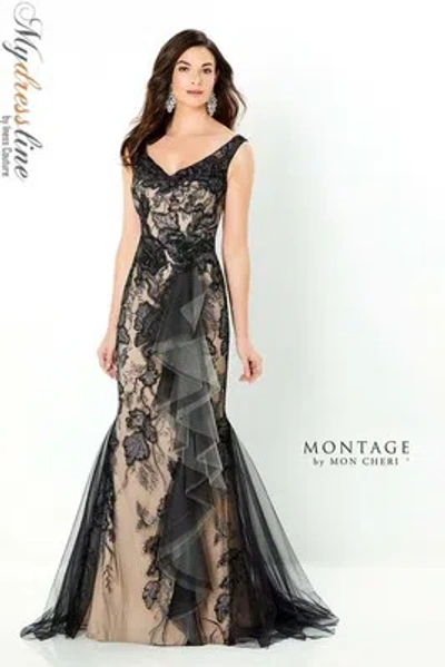 Pre-owned Mon Cheri Montage 220943 Evening Dress Lowest Price Guarantee Authentic In Silver Gray