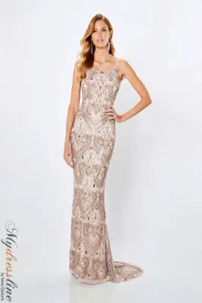 Pre-owned Mon Cheri Montage 221978 Evening Dress Lowest Price Guarantee Authentic In Topaz