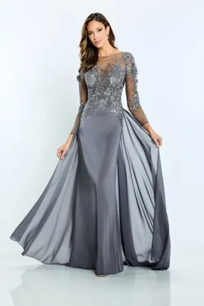 Pre-owned Mon Cheri Montage M509 Evening Dress Lowest Price Guarantee Authentic In Smoke