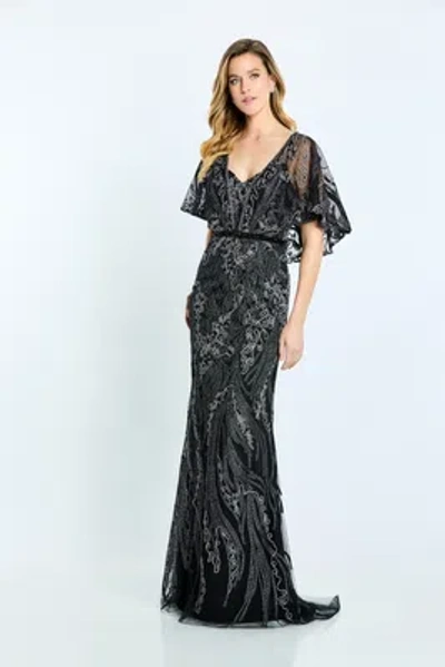 Pre-owned Mon Cheri Montage M511 Evening Dress Lowest Price Guarantee Authentic In Blk/gunmetal