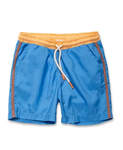 Mon Coeur Boys' Recycled Colorblock Swim Trunk - Baby, Little Kid In Blue