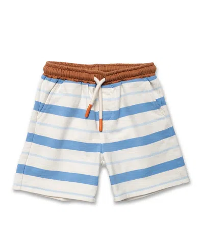 Mon Coeur Boys' Recycled Cotton Stripe Classic Short - Little Kid, Big Kid In Multi
