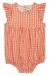 MON COEUR GINGHAM LINEN BUBBLE ROMPER