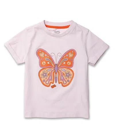 Mon Coeur Girls' Recycled Cotton Butterfly T-shirt - Baby, Little Kid, Big Kid In Purple