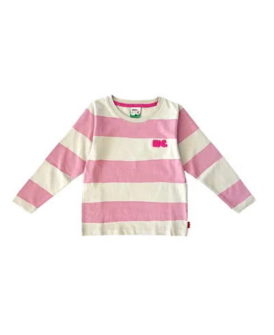 MON COEUR GIRLS' RECYCLED COTTON RUGBY STRIPE T-SHIRT - LITTLE KID, BIG KID